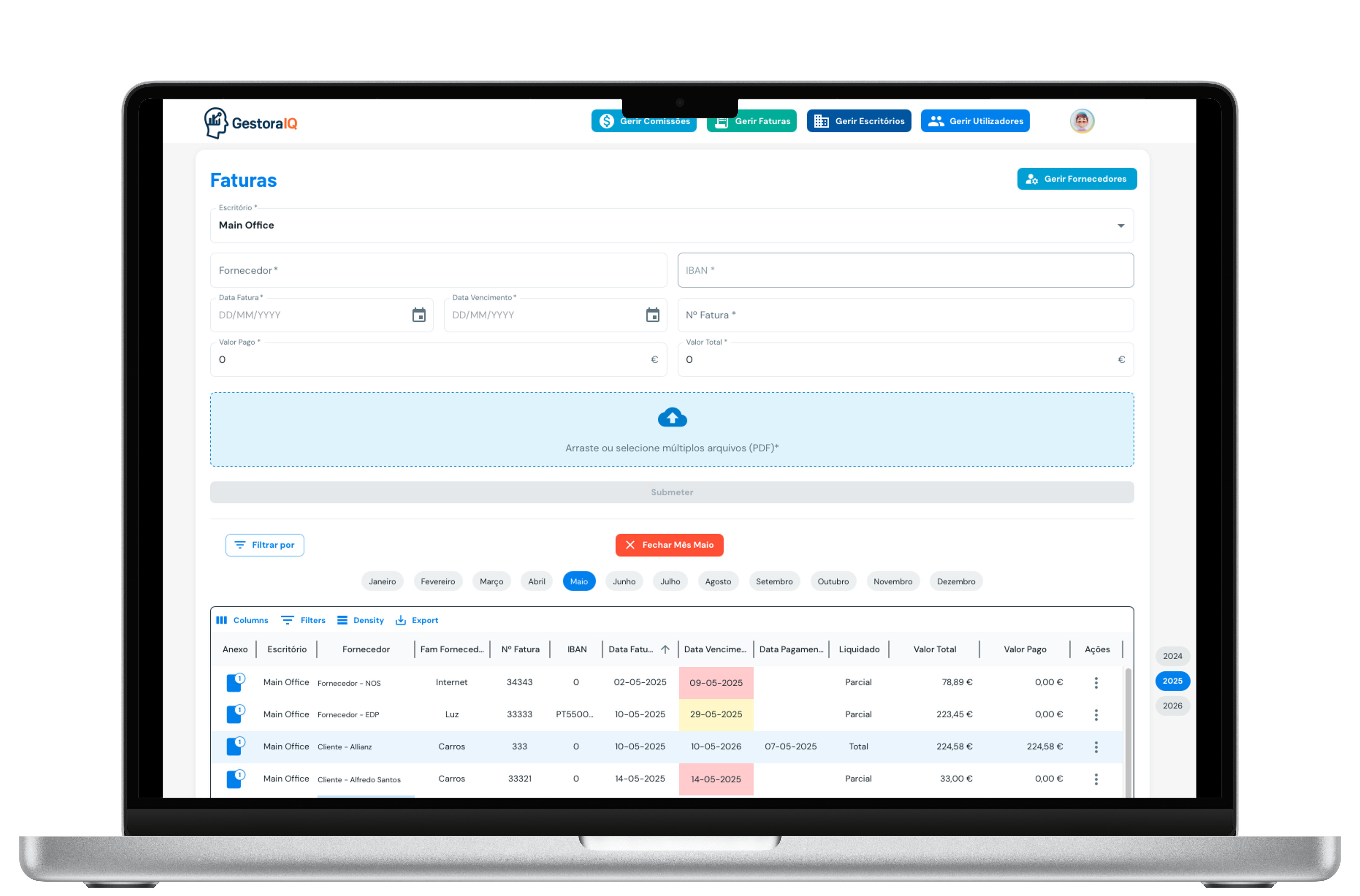 Gestão de Comissões